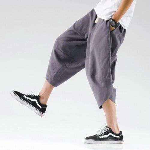 Streetwear Cross Pants MenHara Casual Harem Pants Male Baggy High Quality Jogger Sweatpants Woman Large Size Summer
