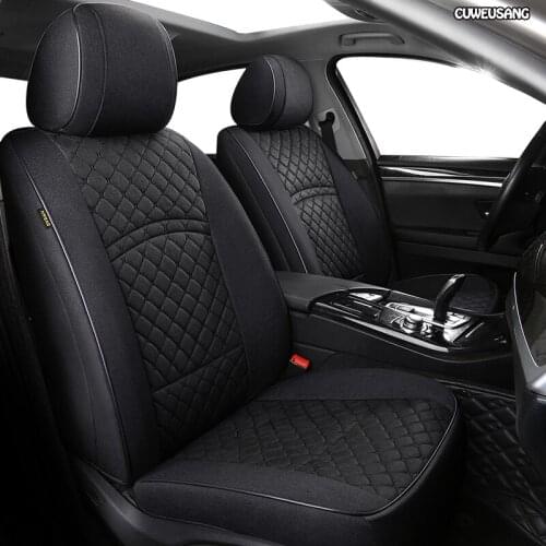 CUWEUSANG Custom FLAX car seat covers set For Porsche Cayman Macan panamera Cayenne Boxster Automobiles Seat Covers car seats