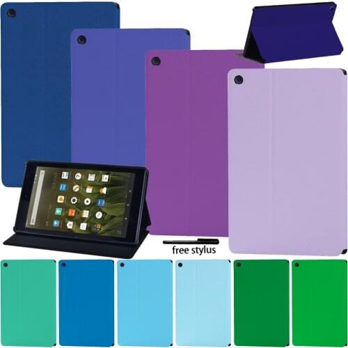 Tablets Case for Amazon Fire HD 10 (5th/7th/9th)/Fire HD 8 (7th/8th/10th Gen)/Fire 7 (5th/7th/9th) Cover Case + Stylus