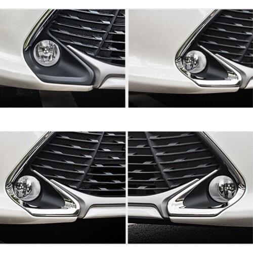For Toyota camry 2015 Auto Car Front Fog light Lamp Cover Trim Protection Decoration 2pcs ABS Chrome Accessories