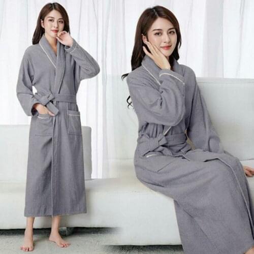 XXL toweling kimono woman long robes men dressing gown hotel SPA robe Coulples nightgowns spring autumn winter Sleepwear