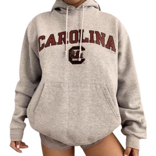 Cotton Letter Printing Pattern Vintage Sweatshirts Girl Women 2020 Oversized Hoodie Drop-shoulder Loose Casual Pullovers Stylish