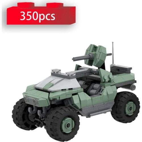 MOC Halo-Wars Game Warthog Chariot Car Model Building Blocks Weapon High-tech Vehicle Collection DIY Bricks Boys Gifts 32633