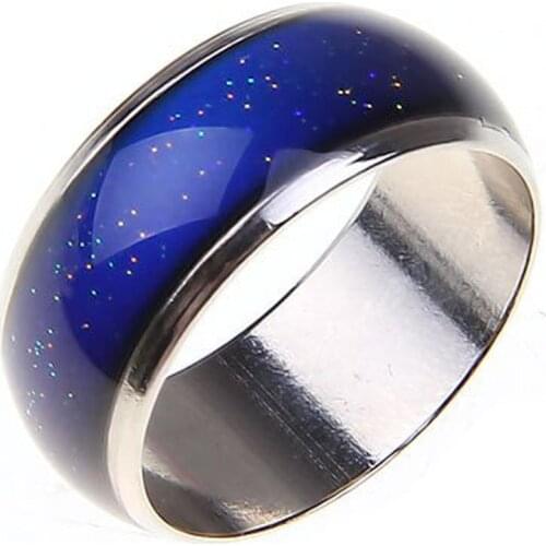 Stainless Ring Changing Color Mood Rings Feeling / Emotion Temperature Ring Wide 6mm Smart Jewelry Factory direct sale CBRL