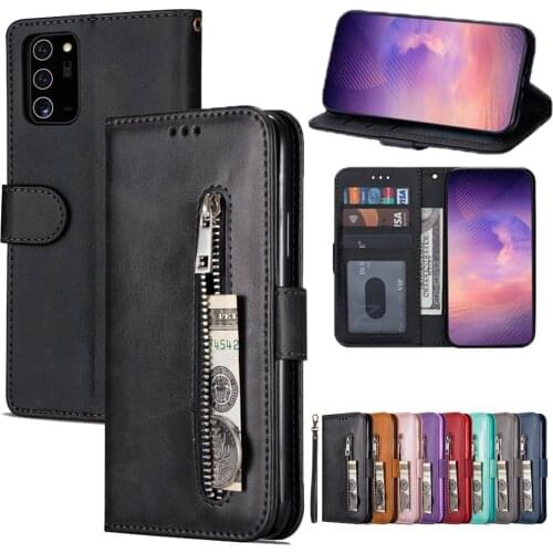 Zipper Leather Case For Samsung Galaxy A10 A11 A20 A21 A31 A32 A40 A41 A42 A50 A51 A52 A70 A71 A72 A81 A91 A6 A7 2018 Cover Bag