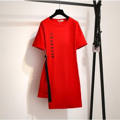 Fashion Women Dress Casual Loose Asymmetrical Embroidery Short Sleeve Breathable Tunic Vestidos Femme Dress Robe Plus Size 6XL