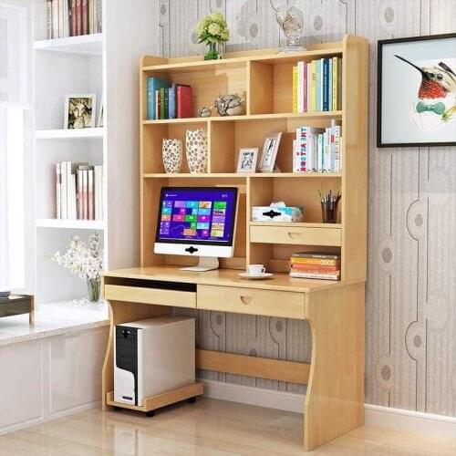 Dobravel Standing Bed Mesa Escritorio Stand Tafel Office Biurko Retro Wood Computer Laptop Tablo Desk Table With Bookshelf