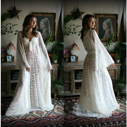 Night Gown Bath Robes Ladies Hot Nightdress Sexy Lingerie Women Long Lace Bathrobe Nightwear Silk Kimono Dress