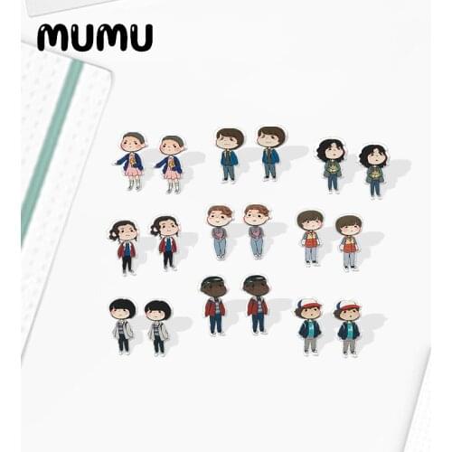 2020 New Stranger Things Earring Cute Acrylic Earrings Resin Epoxy Handmade Jewelry Earring