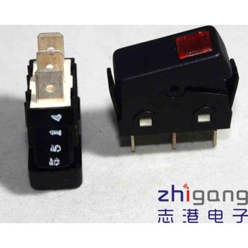 Original new 100% DRX-1112 12A 250VAC rocker switch power switch with red light