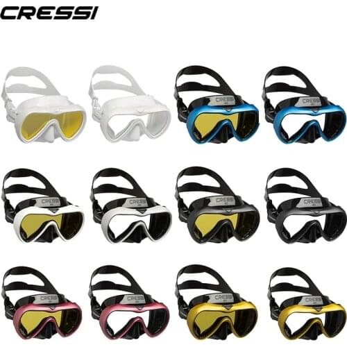 Cressi A1 Anti-Fog Diving Mask Professional Scuba Snorkeling Mask Silicone Mask for Men Women