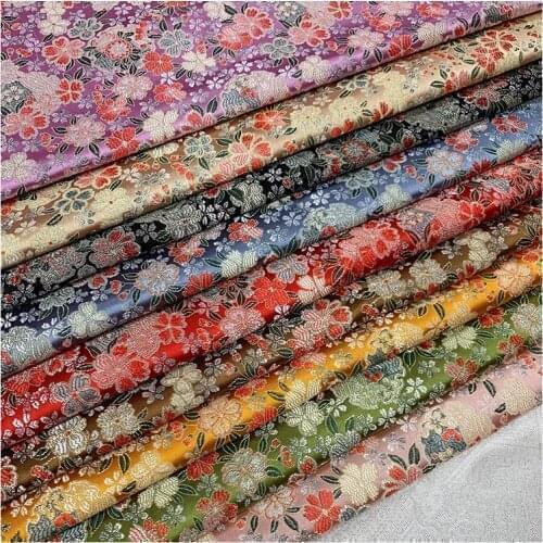 Wide 29" Silk Jacquard Brocade Fabric Nylon Material for Children Cheongsam Cloth Tang Suit Vest Diy Bag Fabric Small Broken