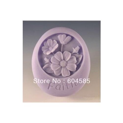 S101 Flower Faith Craft Art Silicone Soap mold Craft Molds DIY Handmade soap molds
