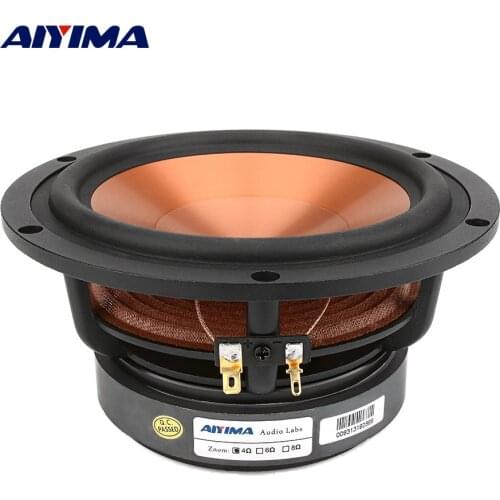 AIYIMA 6.5 Inch Midrange Woofers Hifi Sound Speaker 4 8 Ohm 100W Bass Aluminum Music Loudspeaker DIY Speakers For Bookshelf