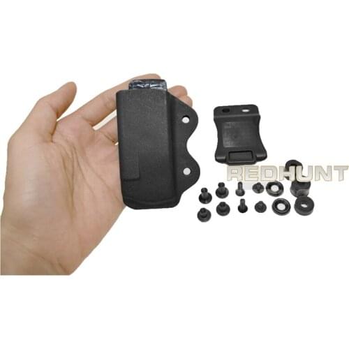 Tactical Airsoft 9MM Pistol Mag Pouch Military Kydex IWB Magazine Pouch Fits Glock 17 19 26/23/27/31/32/33 M9 G2C P226 USP