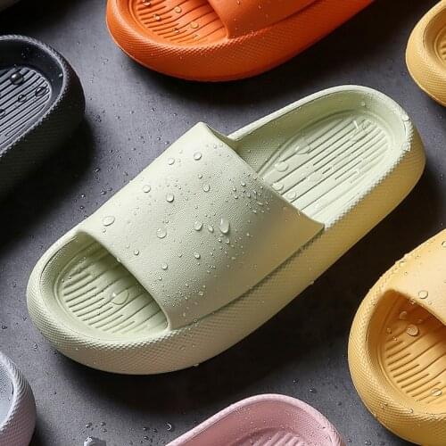 Eva Slippers Female Summer Indoor Home Soft-Soled Slippers Male Couple Bathroom Shower Thick-Soled Sandals And Slippers