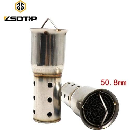ZSDTRP Motorcycle Stainless Steel Exhaust Catalyst DB Killer Silencer 51mm Motorcycle Muffler
