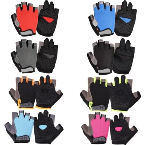 1 Pair Cycling Anti-Slip Men Women Half Finger Bicycle Riding Gloves Breathable Mesh Sports Glove For MTB Road Mountain Bike
