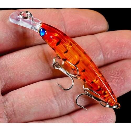 1pcs Classic Minnow Fishing Lure Hard Artificial Bait Bionic 3D Eyes 7cm 3.3g Fishing Wobblers Crankbait Plastic Fish Tackle