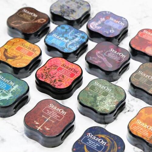 Japan TSUKINEKO Inkpads Stazon Mini Fast Dry Oil Based Ink Pad Metal Leather Glass Multi-purpose Pad