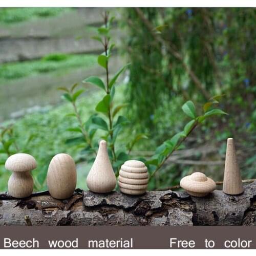 24 Pieces Blank Wood Crafts Unfinished Wooden Peg Dolls DIY Decor for Kids Arts Crafts