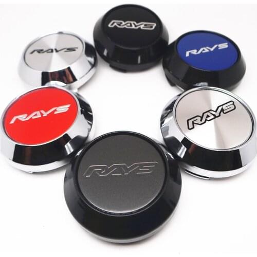 4pcs 64mm Rays Wheel Center Cap Hub Car Rims Cover Hubcaps Rims Japan Volk Emblem Badge Auto Styling Accessories