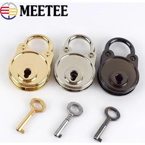 5/10/20pcs Meetee 28mm Shoulder Bags Locks Key Handbag Bag Strap Decorative Clasp Lock DIY Hardware Luggage Accessories G9-1