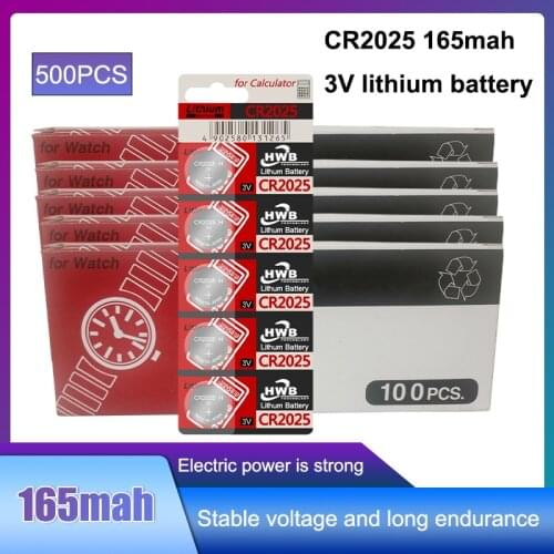 500pcs For Eaxell original cr2025 ECR2025 BR2025 DL2025 KCR2025 LM2025 3v button battery coin-operated lithium battery for watch
