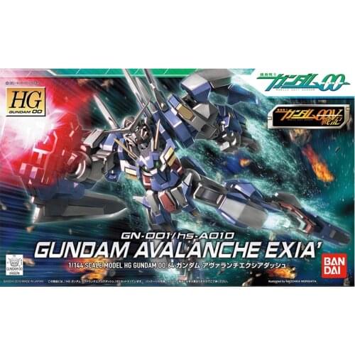 Bandai Gundam HG00 64 GN-001 Avalanche Exia Assembly Model Kit Anime Figure Model PVC Action Toy Figure Toys For Kid