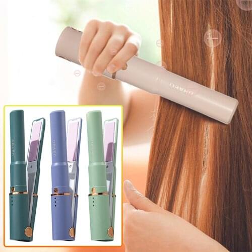 Wireless Portable Cordless Curling Iron Hair Curler USB Hair Straightener Temperature Adjustable Mini Splint Styling Tool