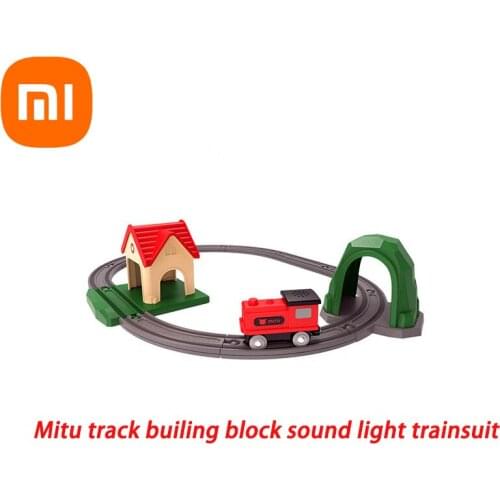Xiaomi Mijia Mitu Track Building Blocks Sound and Light Train Set Childrens Baby Toys Wooden Building Blocks Assembled Rail