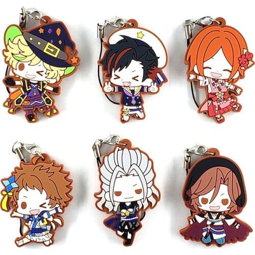 Ensemble Stars Original Japanese anime figure rubber mobile phone charms keychain strap D456