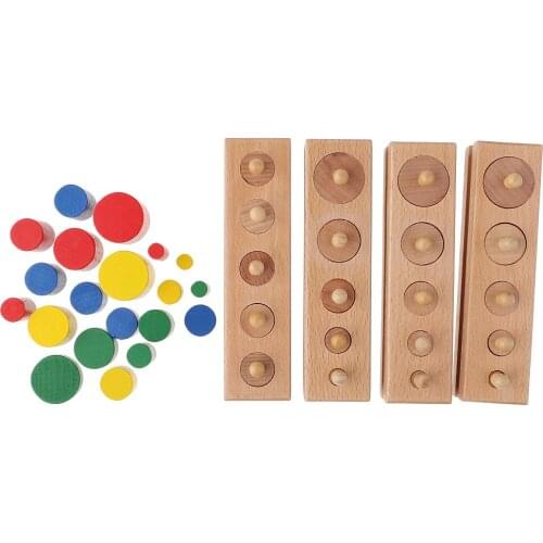 Montessori Socket Cylinders for Preschool Kindergarten Teaching Aid