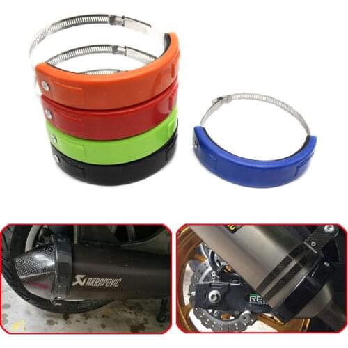 Round Oval Exhaust Protector Can Cover For 100-160mm Motorcycle Exhaust Stainless Steel Clamp For KTM Husqvarna Honda