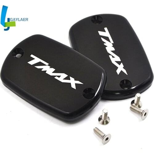Motorcycle Brake Fluid Fuel Reservoir Tank Cap Cover For YAMAHA T-Max 500 TMax 530 Aluminum Motorbike Cover