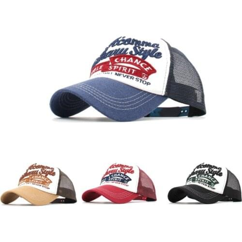 Summer Tourism Embroidery BasebaIl Cap Mesh Cap Gorras Hombre Hats Hip Hop Caps Dad Casquette Hats For Men Women Trucker Hat