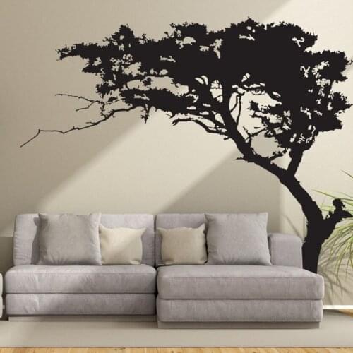 Big Tree Wall Stickers Black and White Art Living Room Bedroom Wall Decoration Aesthetic Teenager Modern Room Decor Wallstickers
