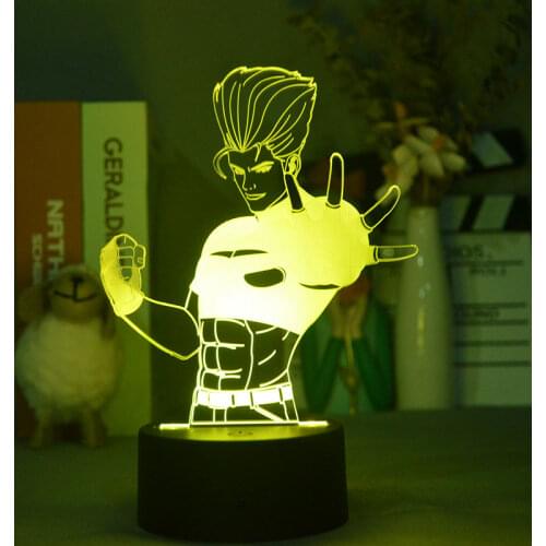 The King of Fighters characters 3D Illusion Desk Lamp Creative Gamer Must Have LED Sensor Lights Touch Control Table Backlight