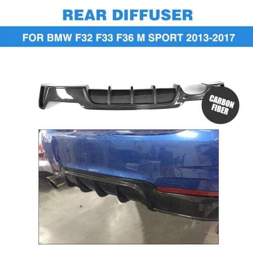 Carbon Fiber/FRP Unpainted Rear Bumper Exhaust Diffuser Lip for BMW 4 Series F32 F33 F36 M Sport 13-17 Car Accessories