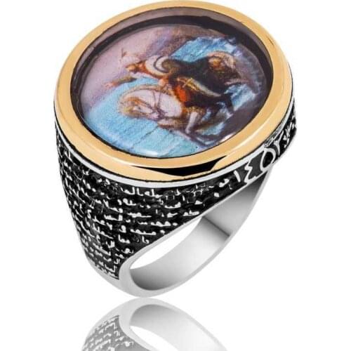 Original silver, Conqueror of Sultan Mehmed Male ,Ring, Good Quality and Affordable Ottoman State Emblem ,Rings Types