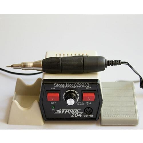 Original Korea STRONG 204 Micromotor 102 Motor 35K Rpm for Dental Ceramic Wood Jewelry Beauty Carving Polishing Polisher