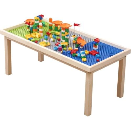Puzzle Solid Wood Childrens Building Table Multi-function Game Table Baby Puzzle Toy Table Separate Dining Table Kids Furniture