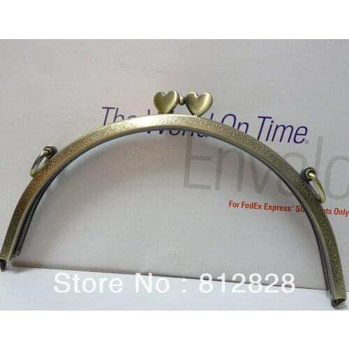 5pcs 20cm Half Round Antique Bronze Purse Frame with Sewing Holes