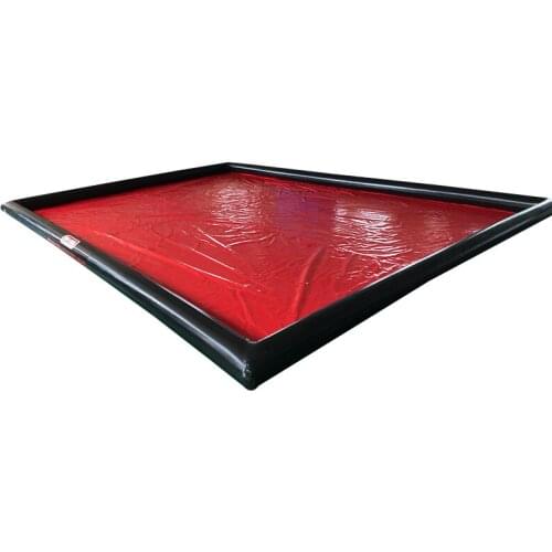 6M Free Shipping Portable Inflatable Car Wash Cleaning Mat PVC Water Collector Boarding Containment Mats With Drain
