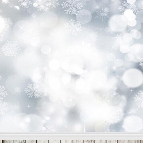 Gray Backdrop with White Snowflakes Christmas Photography Backdrops Children Photo Studio Backgrounds 150cm*200cm
