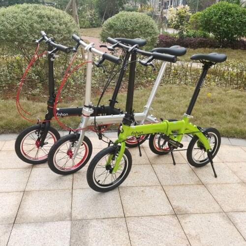 Fnhon Bicycle Foldable 412 Aluminum Folding Bike 14" V Brake Single speed 47T Mini Velo Commuter Bike Urban