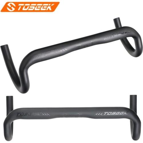 TOSEEK Carbon Fiber Bicycle Handlebar Bike Parts 400/420/440mm Outer Routing UD Matte Bicycle Accessories Handlebar