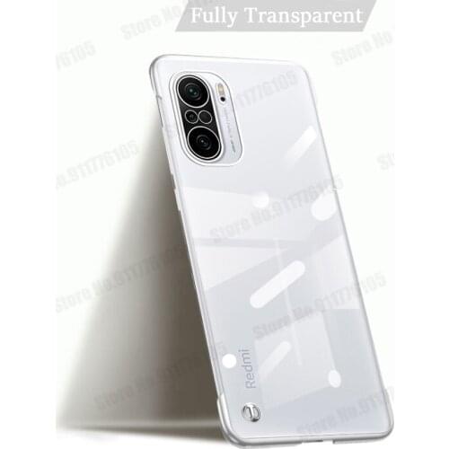 Ultra Thin Transparent Phone Cover For Xiaomi POCO F3 Hard PC Frameless Protective Cover For Redmi K40 Pro Anti Fall Phone Case
