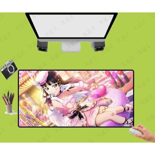 XGZ Cute Anime Girl Large for CSGO DOTA L XXL Gaming Mouse Pad Laptop Computer Keyboard Desk Lock Edge Non-slip Rubber Mause Mat