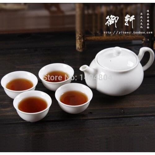 Hot Sale Gaiwan Teapot China Pot 5 pieces (1 Teapot + 4 Tea Cups) Kettle Yixing Kung Fu tea Set Handmade Ceramic Porcelain